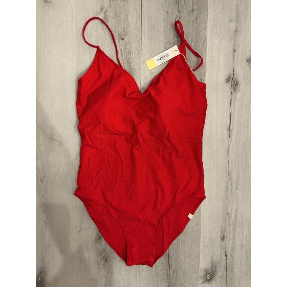 Summersalt One-Piece v neck Swimsuit Red Size 14 New With Tags
